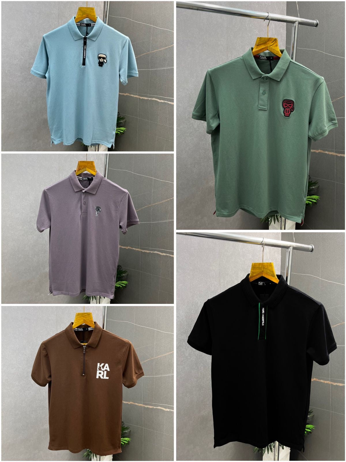 Krl Lagerfeld Polo Neck Tshirts