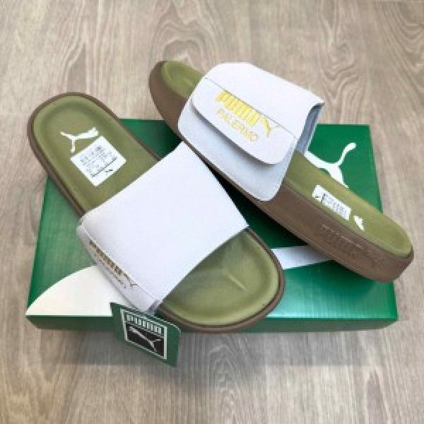 PM.Leadcat Palermo Foil White Olive Slides