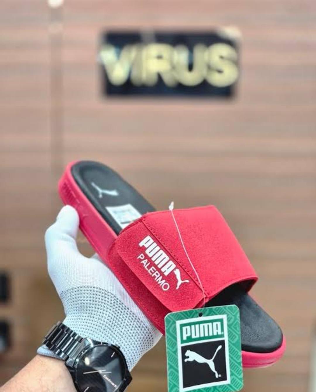PM.Leadcat Palermo Foil Red Slides