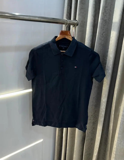 Tommy  Hilfiger Navy Blue Logo Work Premium Polo T-Shirt