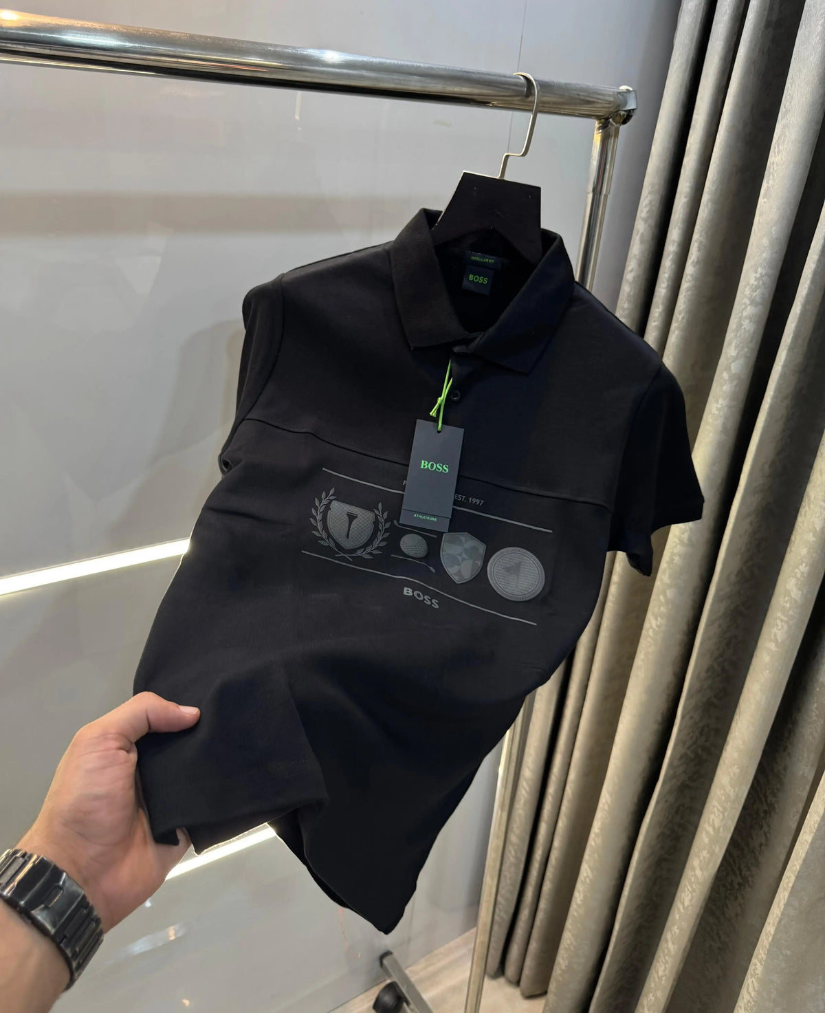 Hugo bos s Black  Classic Premium Polo T-Shirt