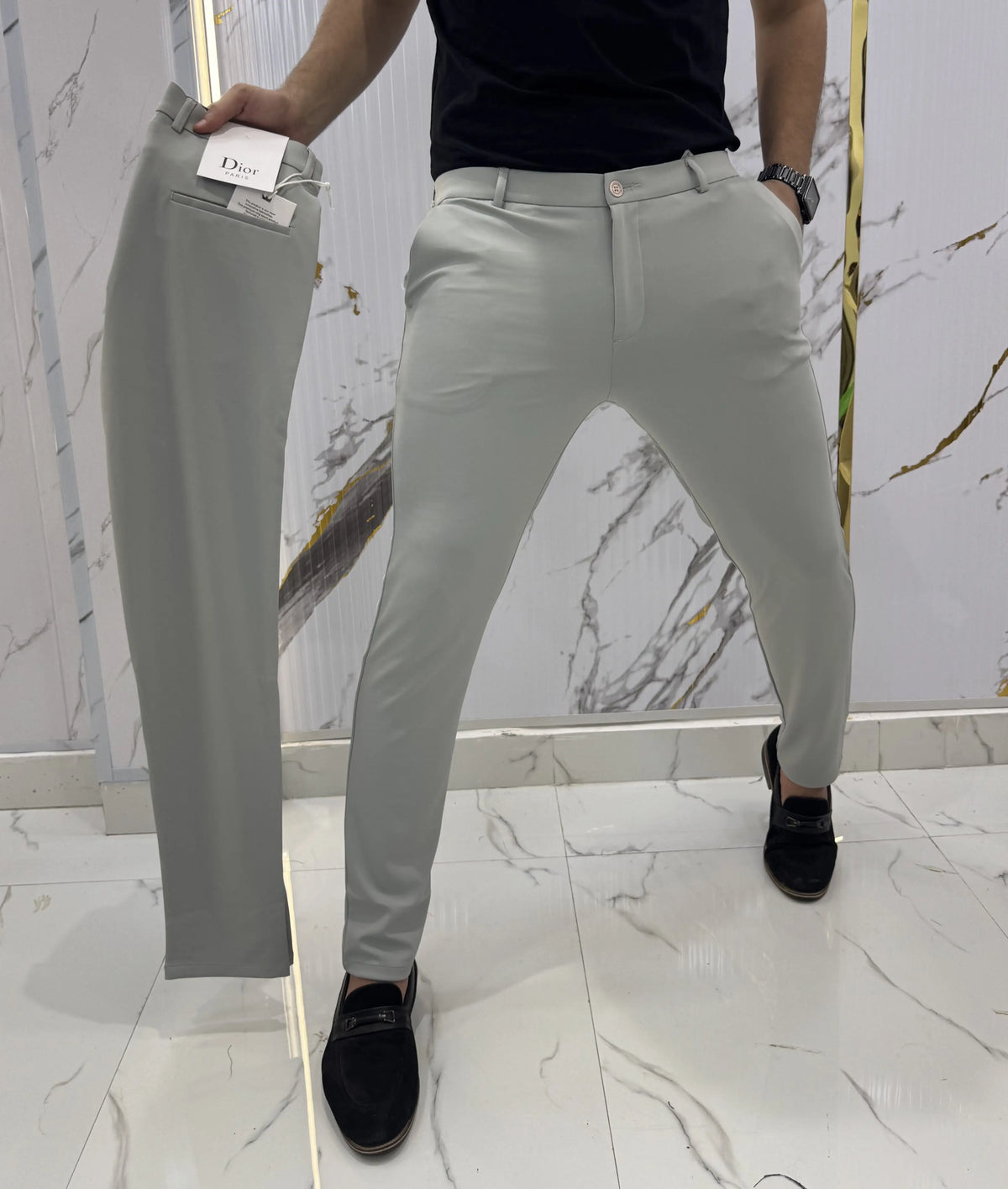 Christian Dio r Light Grey Premium Trouser