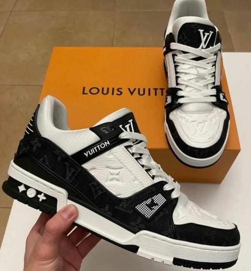 LV Trainer Black Denim