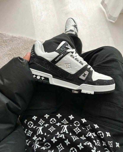 LV Trainer Black Denim