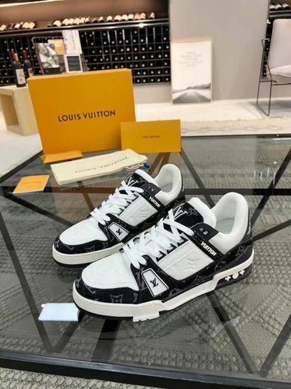 LV Trainer Black Denim