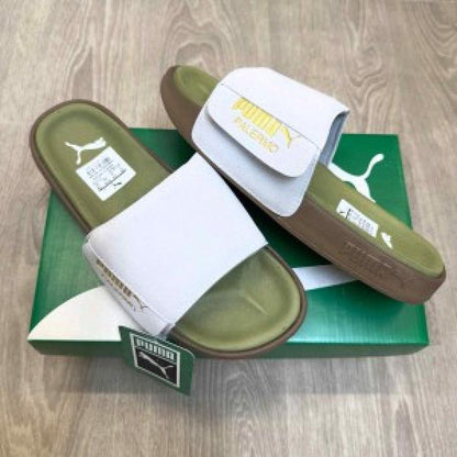 PM.Leadcat Palermo Foil White Olive Slides