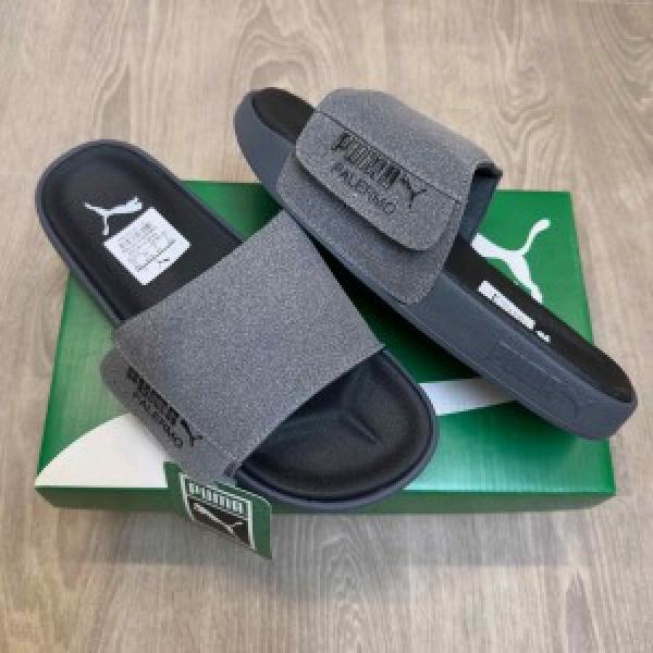 PUM.Leadcat Palermo Foil Grey Blck Slides
